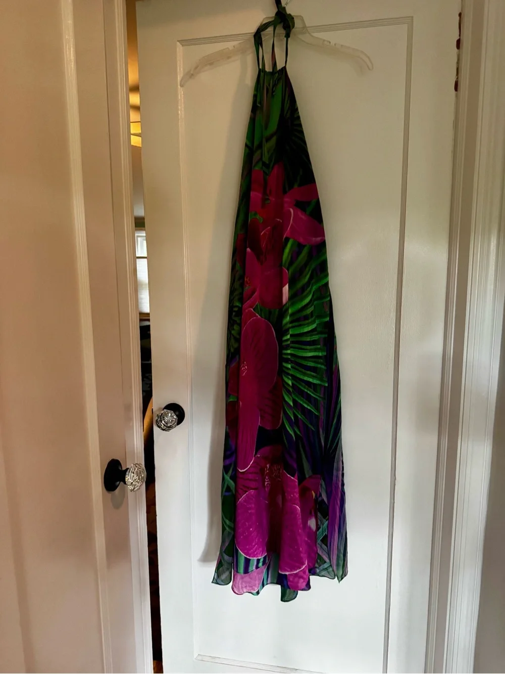 Natori Strapless Tropical Orchid Dress - Pink & Green_3